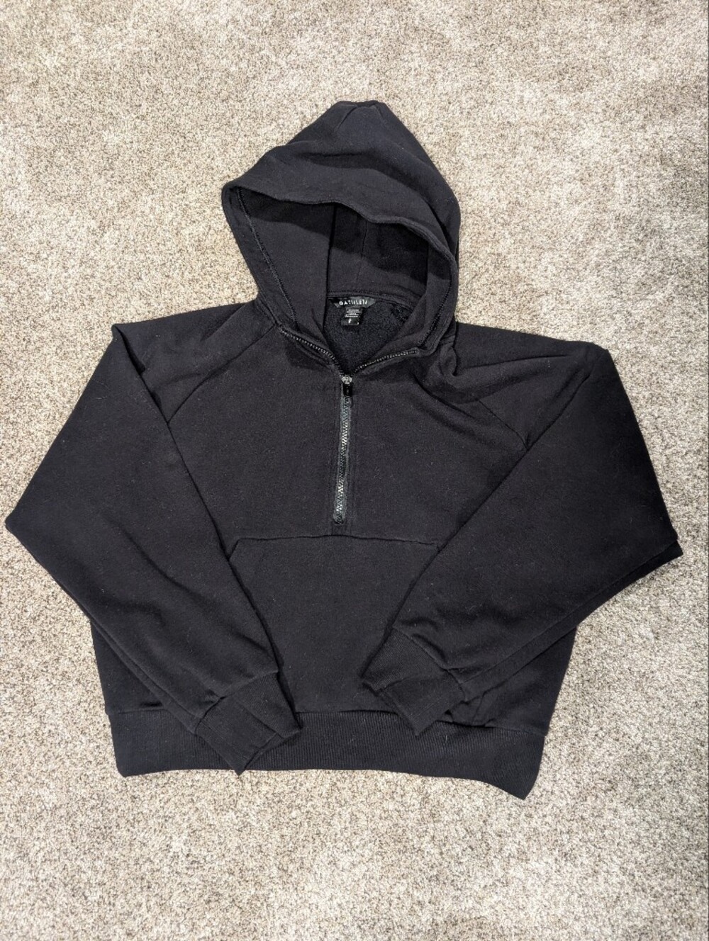 Athleta - Small - Black Half-Zip Hooded Sweater